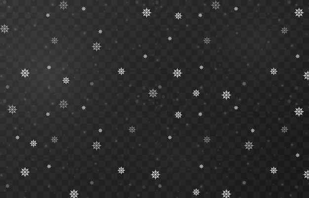 Snowflakes on an isolated