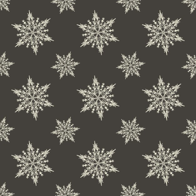 Шаблон снежинки для зимнего фона. креативная и ретро-иллюстрация стиля