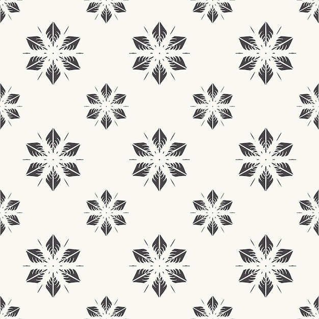 Snowflakes pattern for winter background. creative and retro style illustration