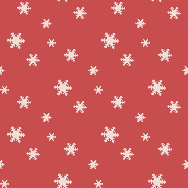 Snowflakes on red background