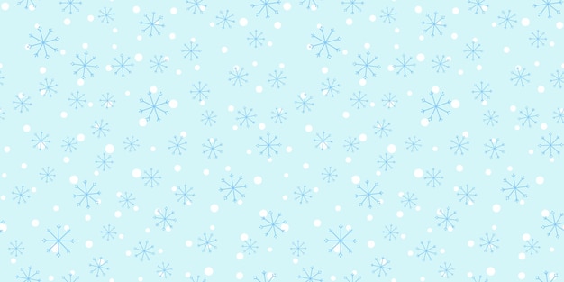 Vettore fiocchi di neve senza cuciture sfondo natalizio illustrazione vettoriale per avvolgere carta design cartolina tessuto vestiti per bambini baby room concetto di natale e capodanno