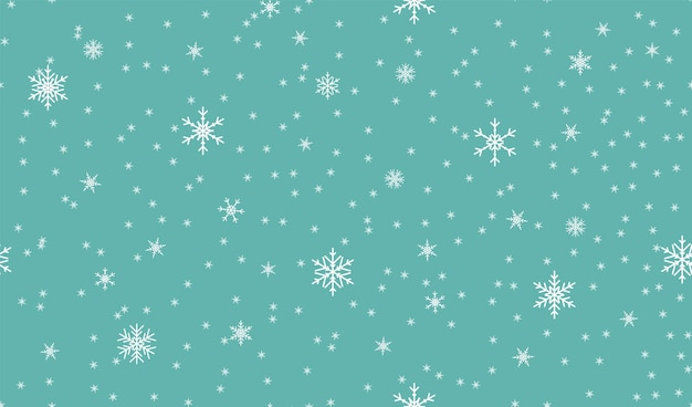 Snowflakes seamless pattern snow christmas wallpaper vector winter snowfall texture