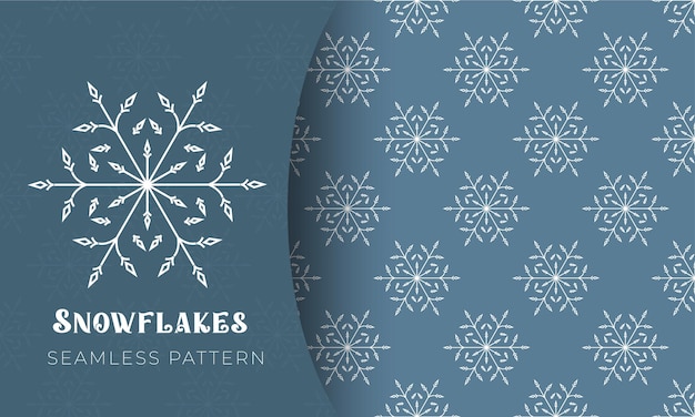 Snowflakes seamless pattern snow pattern