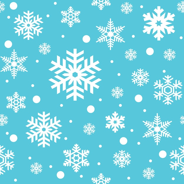 Snowflakes seamless pattern