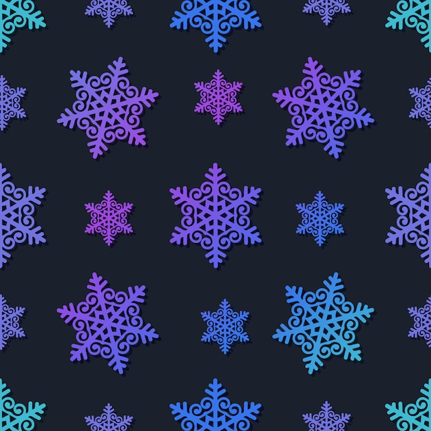 Snowflakes seamless pattern