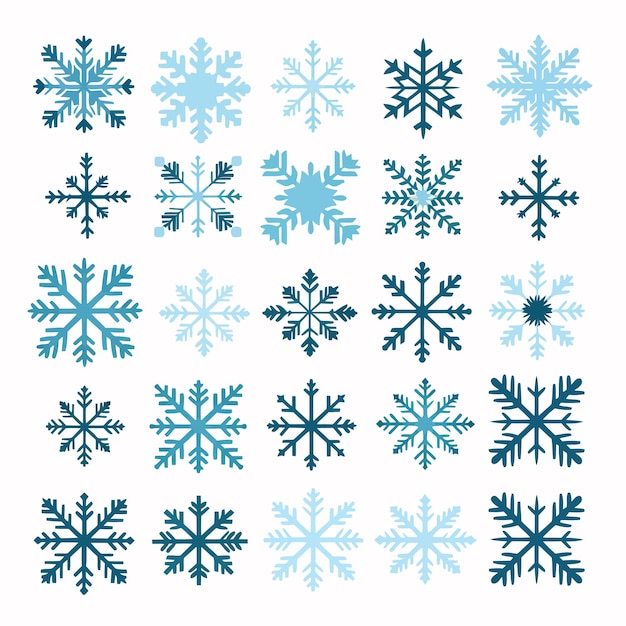 Vector snowflakes seamless pattern