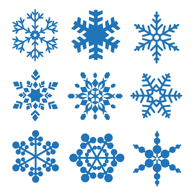 Snowflakes set vector collection