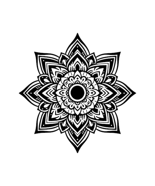 SNOWFLAKES STENCIL VECTOR05 MANDALA STYLE