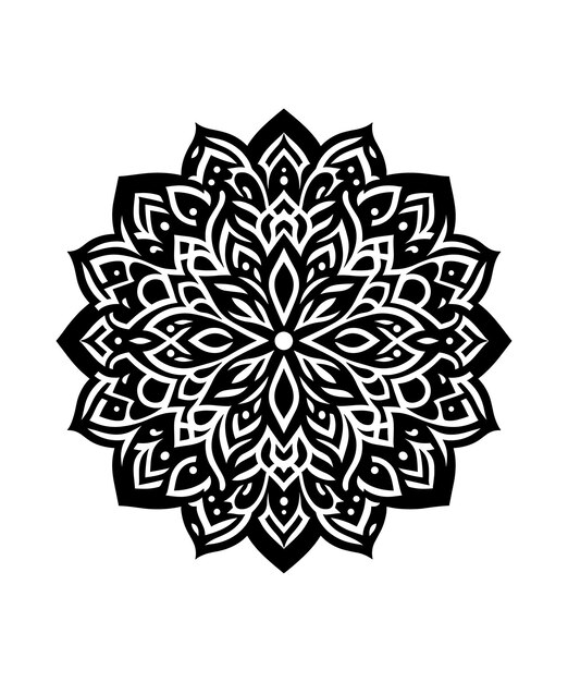 SNOWFLAKES STENCIL VECTOR19 MANDALA STYLE