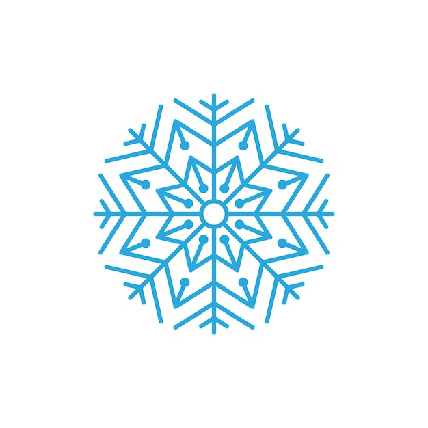 Vettore illustrazione di snowflakes style design