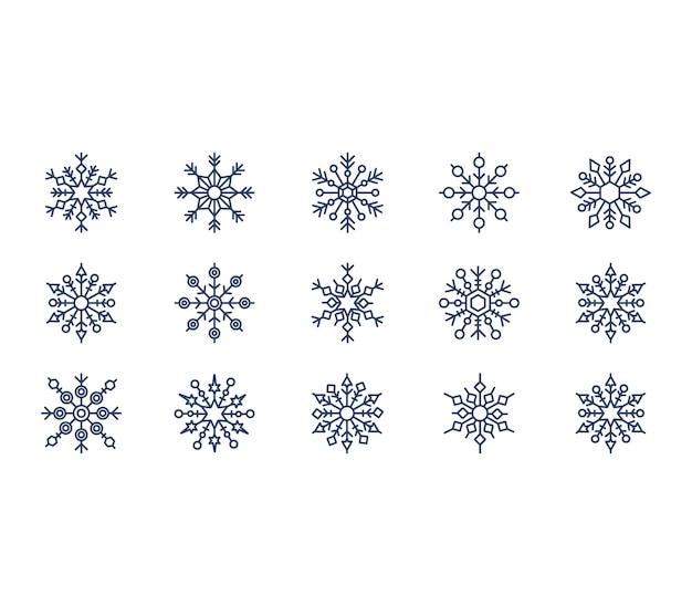 Snowflakes Vector set