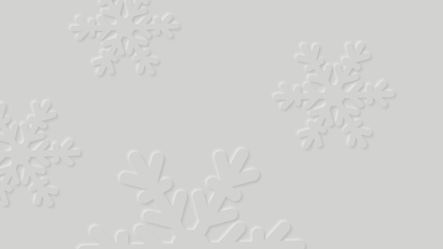 クリスマスシーズンの白い背景の上の雪