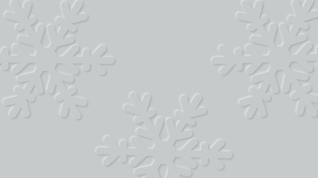 Snowflakes on white background for Christmas season