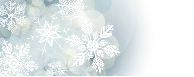 Snowflakes winter background