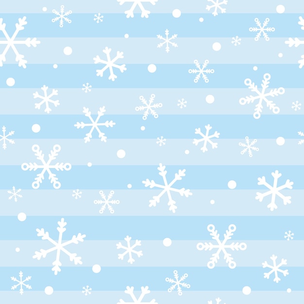 Snowflakes winter seamless repeat pattern background