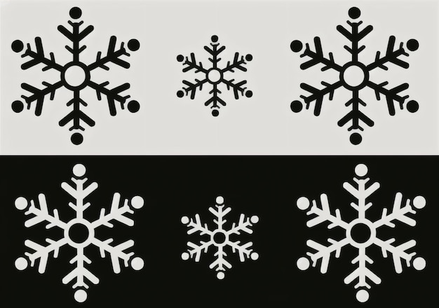 Snowflakes with a white background