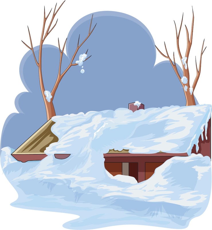 Vector snowing vector illustration