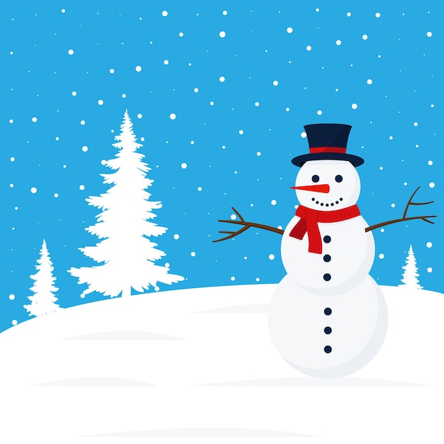 Vector snowman on christmas background. christmas backgrounds series. esp 10