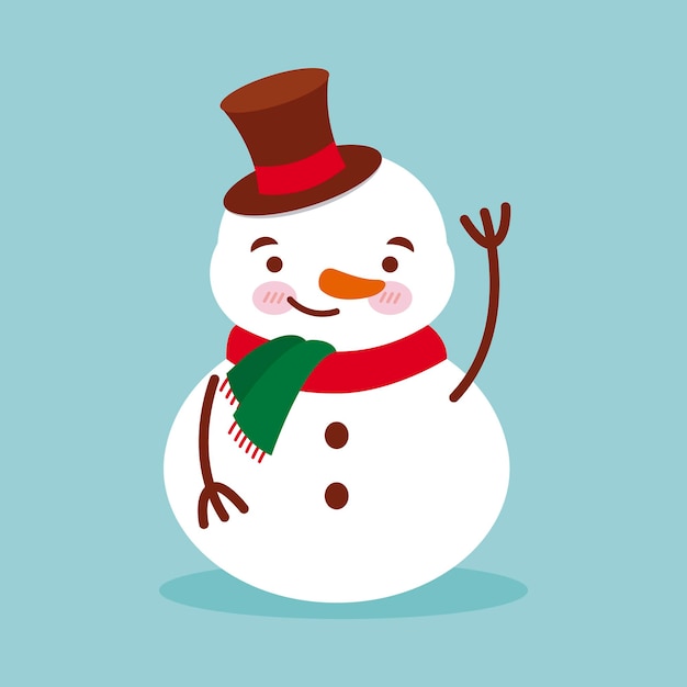 Snowman christmas cartoon