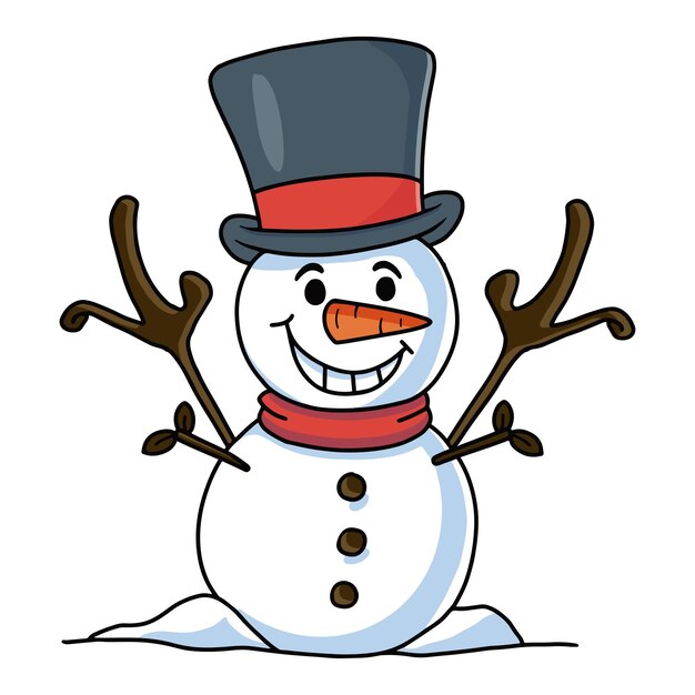 snowman Christmas colorful ornaments icon Winter event Chrismas decorations Happy new year dood