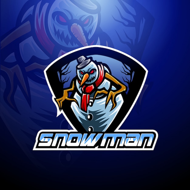 Snowman esport mascot logo template