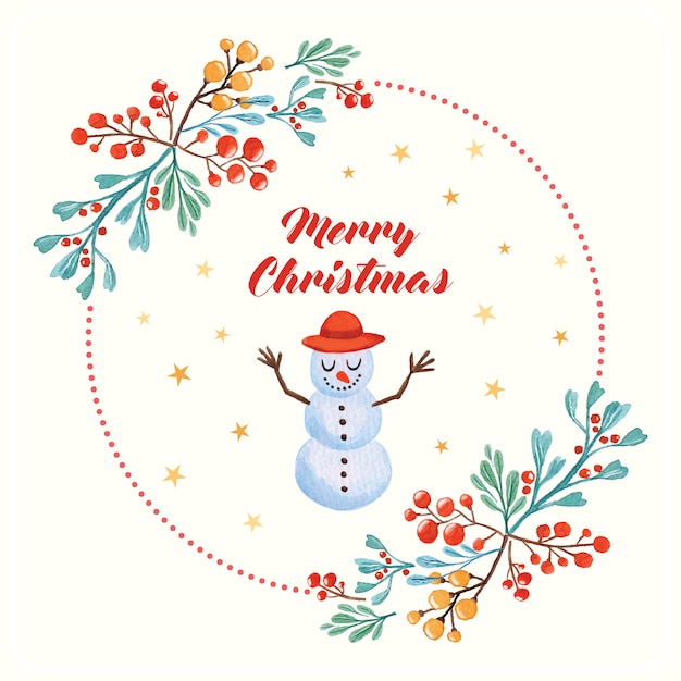 Snowman frame background