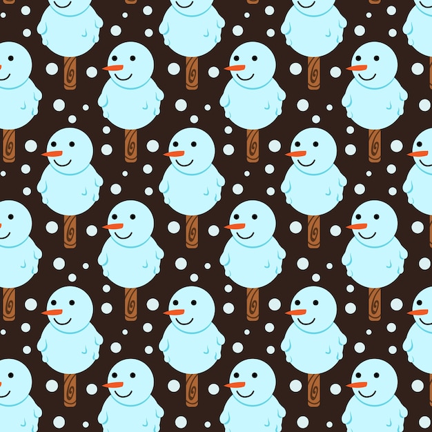 Vector snowman icecream patroon