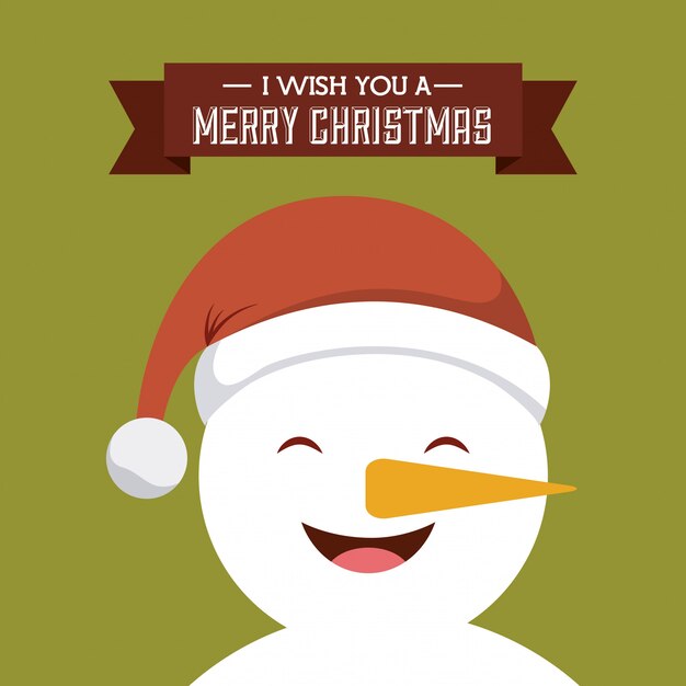 Vector snowman icon. merry christmas design. vector graphic