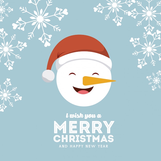 snowman icon. Merry Christmas design. Vector graphic