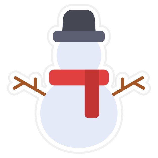Vector snowman icon