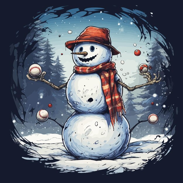 snowman illustration vector