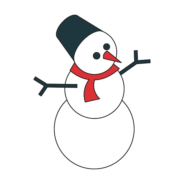 Snowman isometric style.