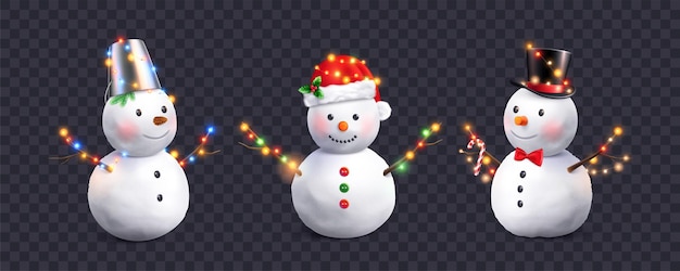 Snowman realistic set