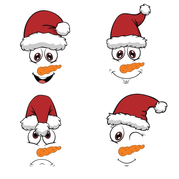Emoji vettoriale dell'uomo di neve