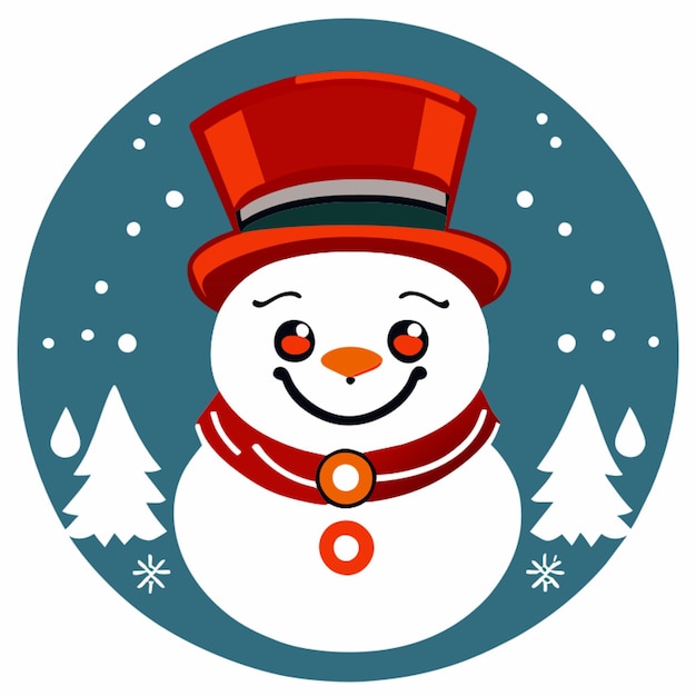 Vector snowman vector illustration