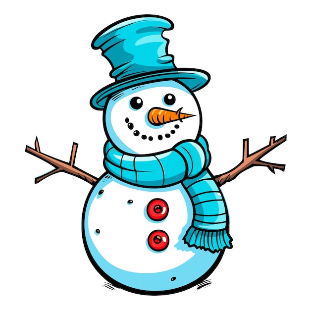 Vector snowman vector illustration