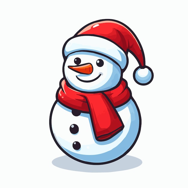 snowman with santa clause hat