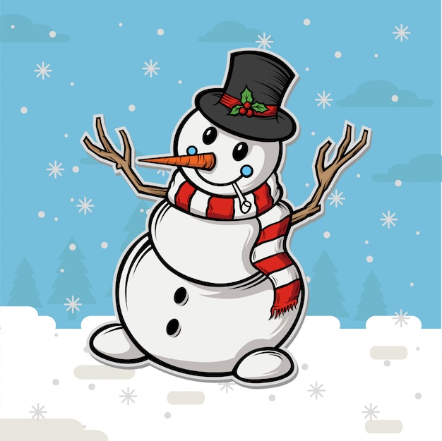 Vector snowman