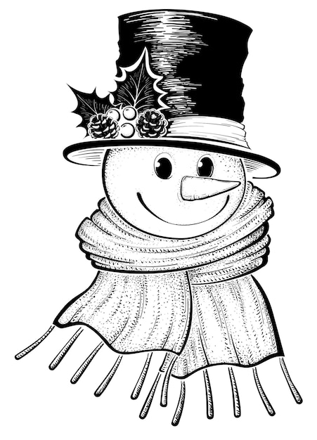 Vector snowman