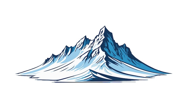 Vector snowy mountain logo