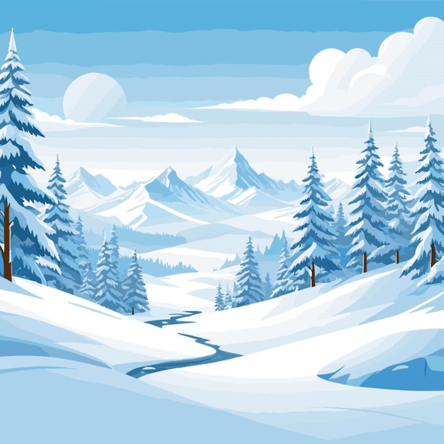 Snowy wilderness vector