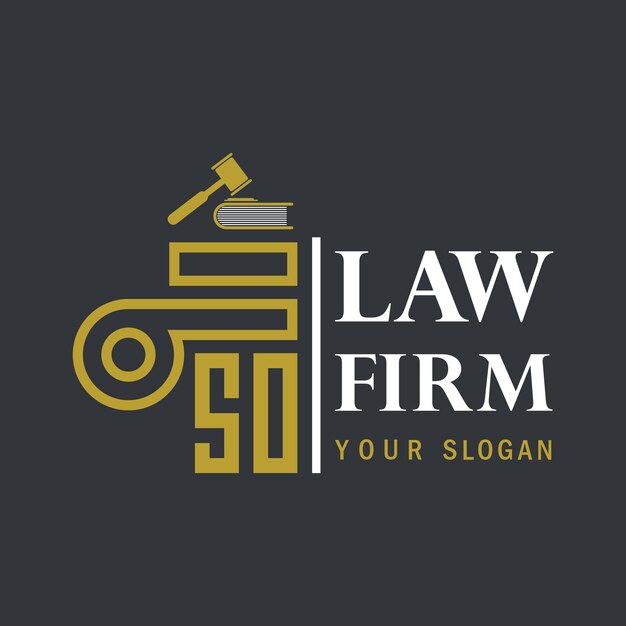 Vector so modern law firm justice logo design vector graphic template