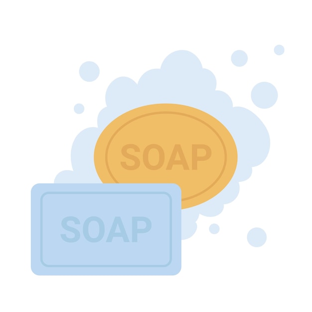 Soap bars with bubbles