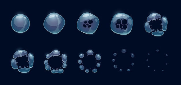 Эффект взрыва мыльного пузыря анимированный взрыв спрайта