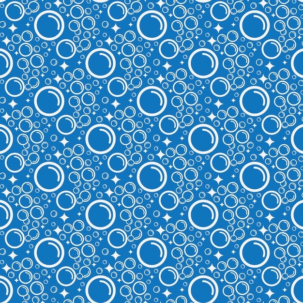 Soap bubbles seamless pattern Vector background