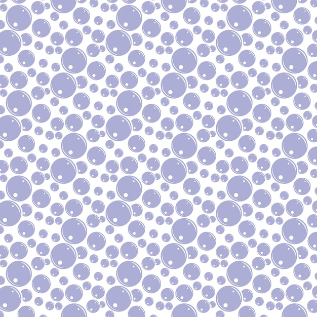 Soap bubbles seamless pattern Vector background