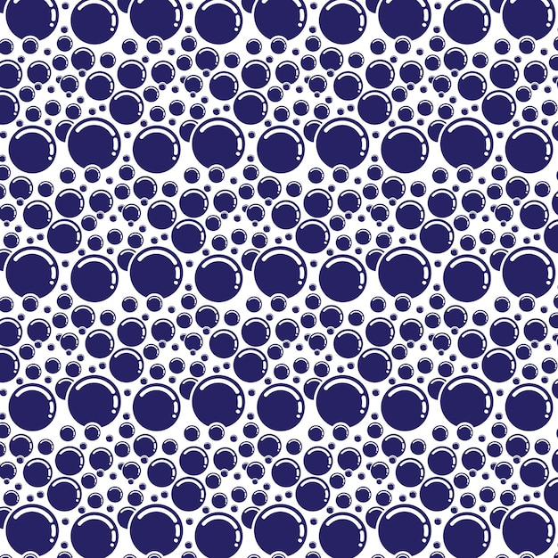 Soap bubbles seamless pattern Vector background