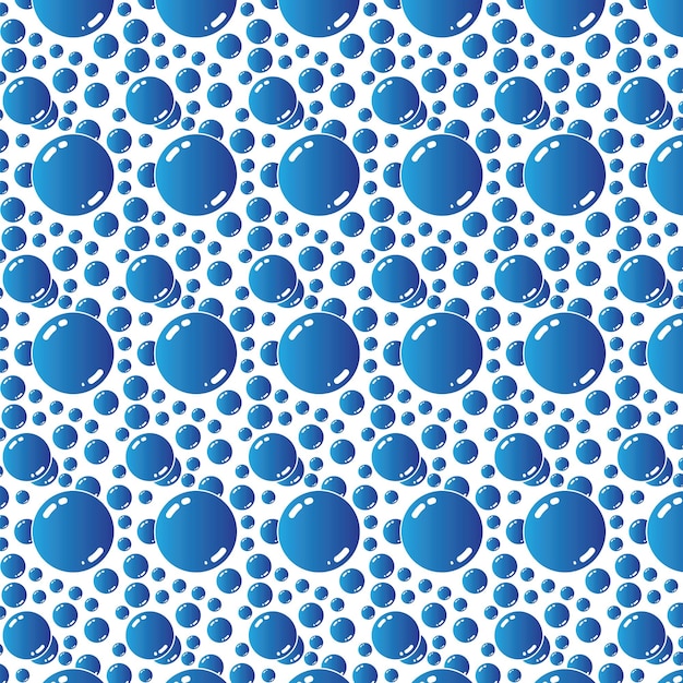 Soap bubbles seamless pattern Vector background