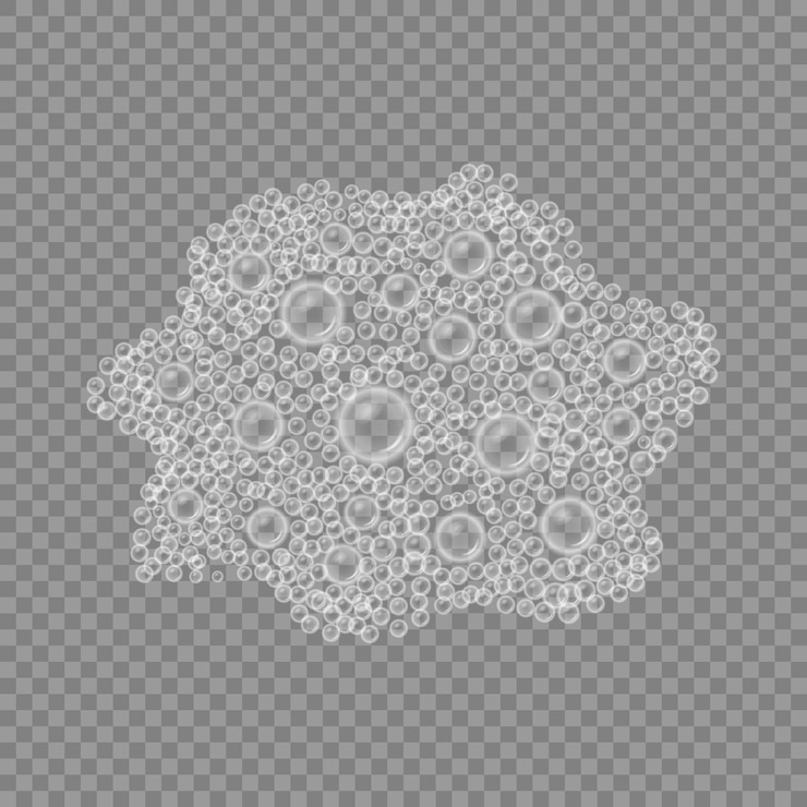 Vector soap foam overlying on the background vector illustration