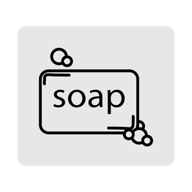 Soap icon. The symbol of purity. Vector illustration. EPS10.